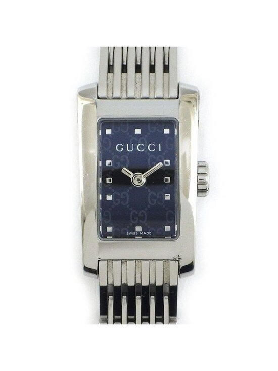 Gucci Watch Metro Rectangular GG Pattern Black Dial SS Quartz Analog main image 5